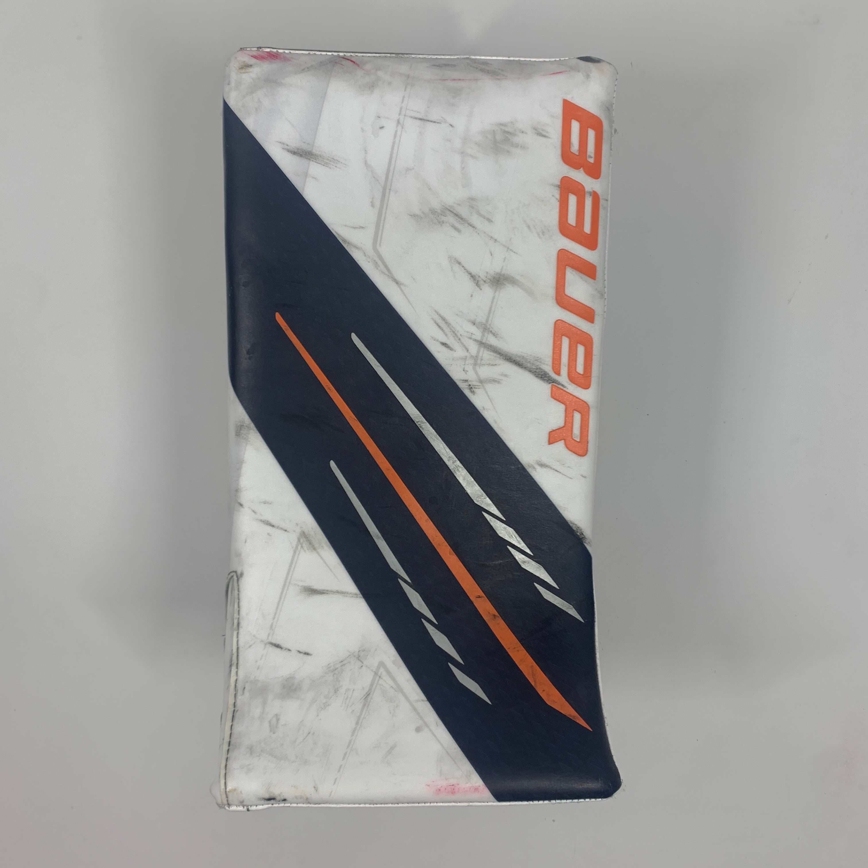 Bloqueur de gardien Bauer Vapor Hyperlite d'occasion (bleu marine/orange)